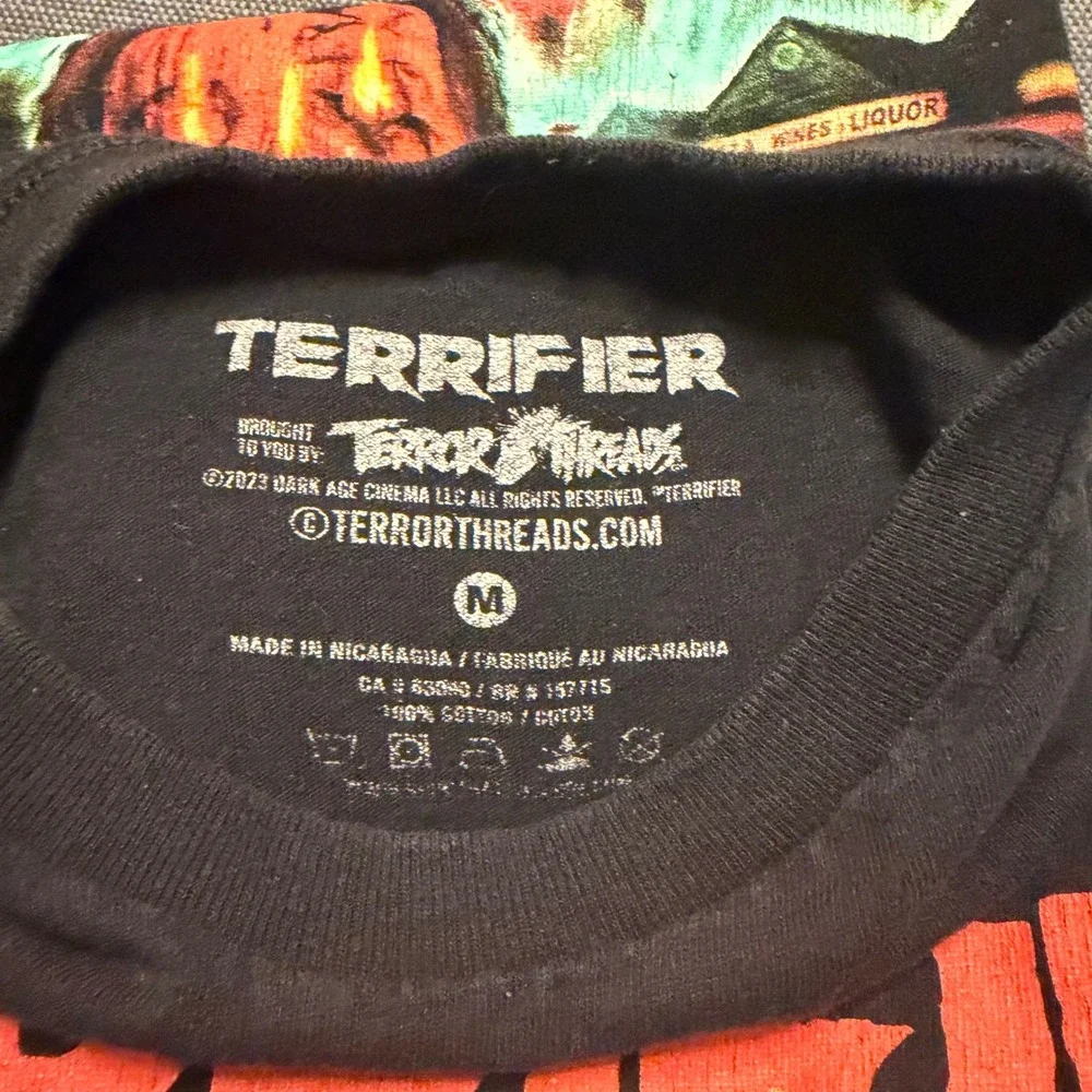 Terrifier 2 Art the Clown Horror Movie Shirt Terror Threads Black Mens‎ Medium
